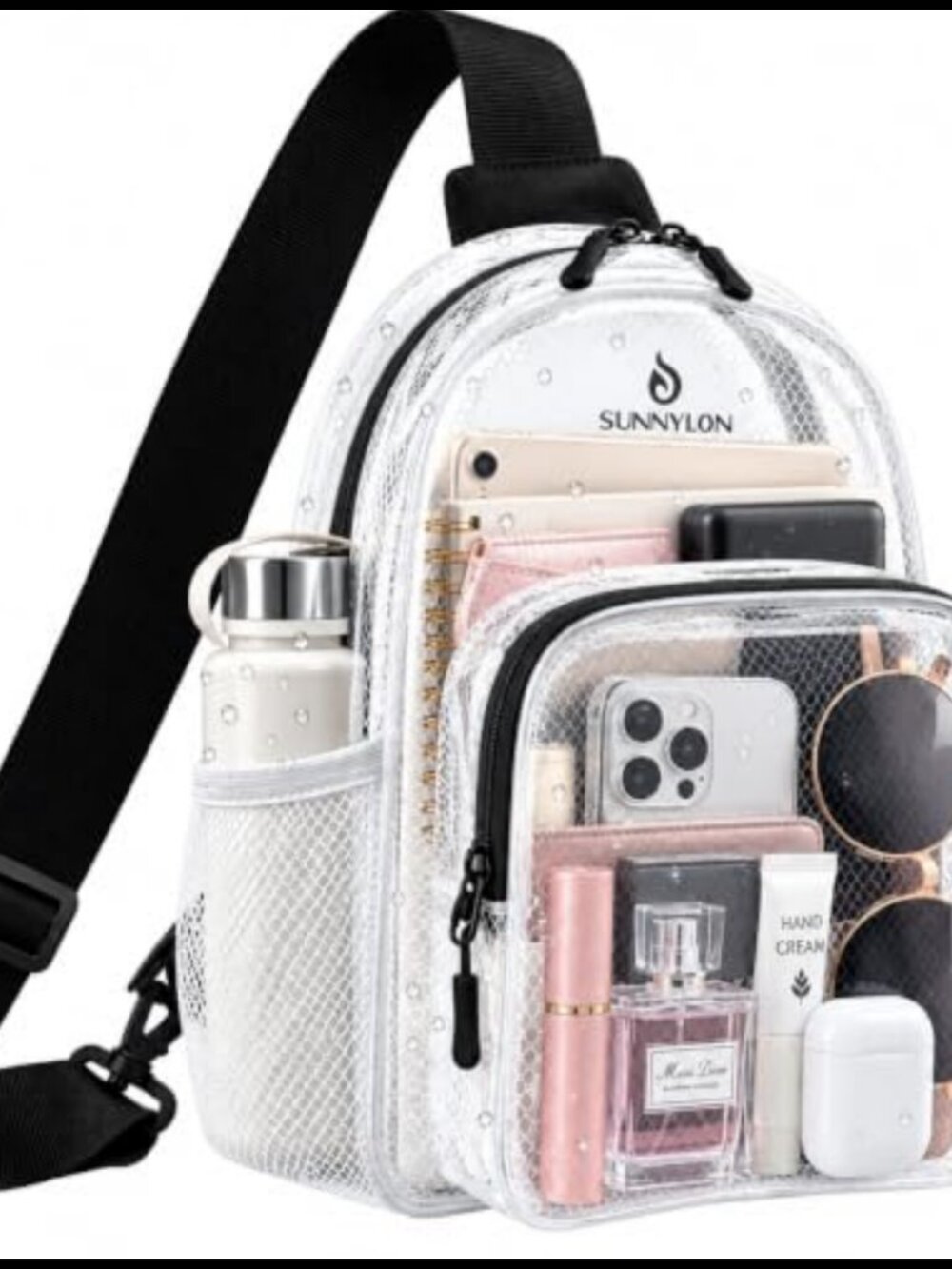 Clear TPU Crossbody Sling Bag Waterproof Stadium Concert Travel